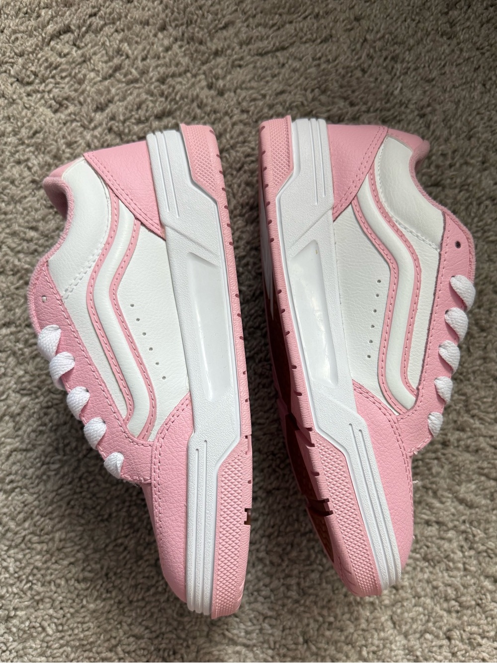 Hylane Vans Pink and White Low-Top Skate Sneakers - Picture 5 of 12